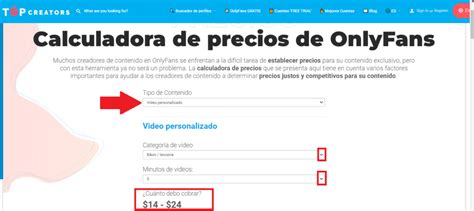 Calculadora de precios para OnlyFans y contenido para adultos